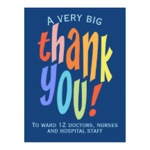 Très grand Merci Appréciation Hôpital Keyworker