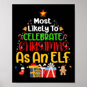 Poster Très Probable De Célébrer Noël En Tant Qu'Elfe