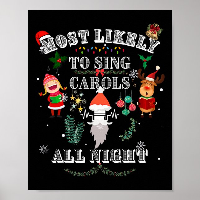 Poster Très Probable De Chanter Des Chansons Toute La Nui (Devant)