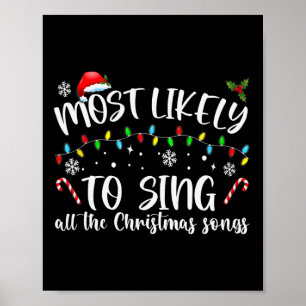 Poster Très Probable De Chanter Toutes Les Chansons De No