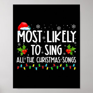 Poster Très Probable De Chanter Toutes Les Chansons De No