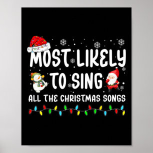 Poster Très Probable De Chanter Toutes Les Chansons De No