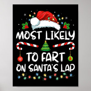 Poster Très Probable De Commencer Sur Père Noël Lap Famil