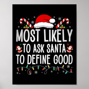 Poster Très Probable De Demander À Père Noël De Définir B