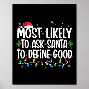 Poster Très Probable De Demander À Père Noël De Définir L