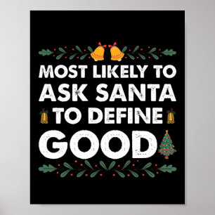 Poster Très Probable De Demander À Père Noël De Définir L