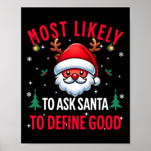 Poster Très Probable De Demander À Père Noël De Définir L