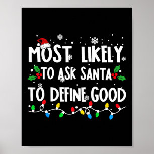 Poster Très Probable De Demander À Père Noël De Définir U