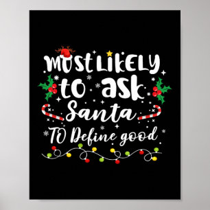 Poster Très Probable De Demander À Père Noël De Définir U