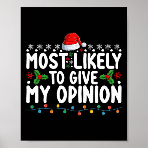 Poster Très Probable De Donner Mon Avis Fun Noël Amusant