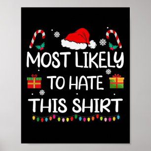 Poster Très Probable De haïr Ce matchin de Noël familial