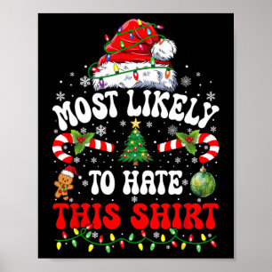 Poster Très Probable De Haïr Ce Noël Correspondant