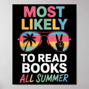 Poster Très Probable De Lire Des Livres Tous Été Enseigna