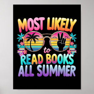 Poster Très Probable De Lire Des Livres Toute L'Été Profe