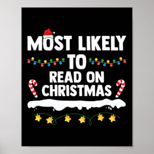 Poster Très Probable De Lire Sur Noël Groupe Famille Matc