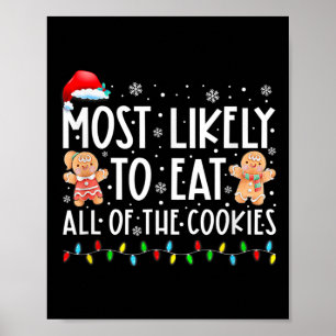 Poster Très Probable De Manger Tous Les Cookies De Noël F