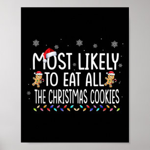 Poster Très Probable De Manger Tous Les Cookies De Noël F