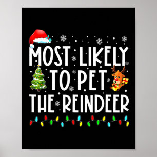 Poster Très Probable De Pet Le Reindeer Amusant Noël 1