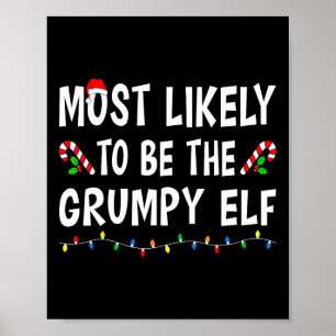 Poster Très Probable D'Être L'Elf Grumpy Xmas Famille Drô
