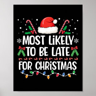 Poster Très Probablement Être En Retard Pour Noël Corresp