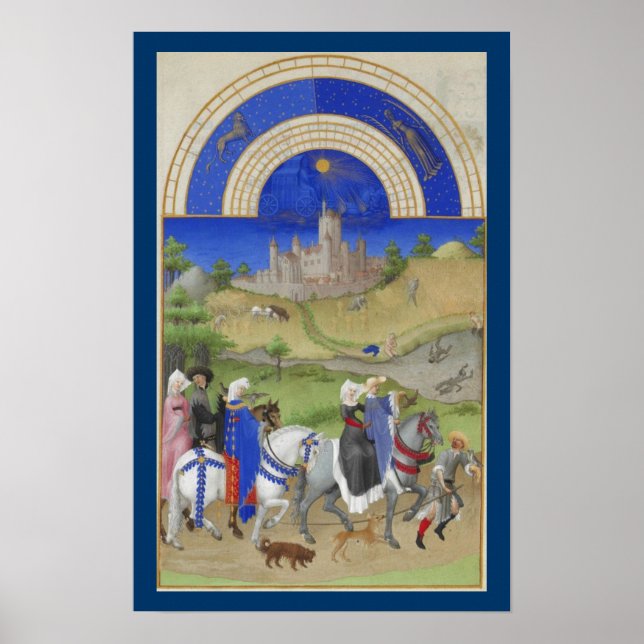 Poster Très Riches Heures - août (Devant)