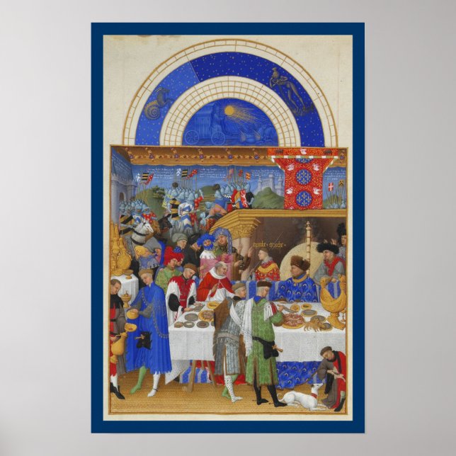 Poster Très Riches Heures - Janvier (Devant)