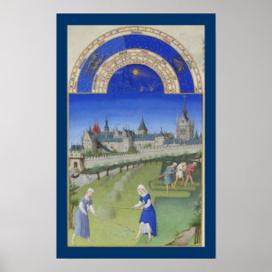 Poster Très Riches Heures - Juin