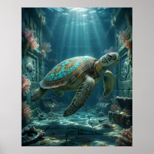 Poster Trésor de la Tortue d'Or