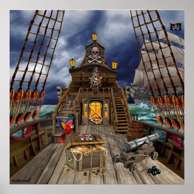 POSTER TRÉSORERIE DE PIRATE VOLÉE (Devant)