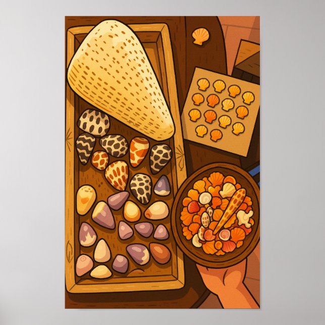 Poster Trésors sur la table (Devant)