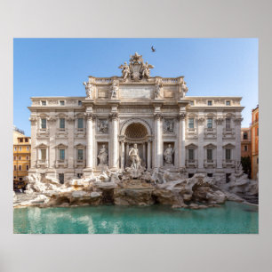 Poster Trevi Fountain at early morning - Rome, Italy
