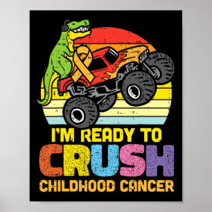 Poster Trex Monster Truck Crush Children Cancer Awards