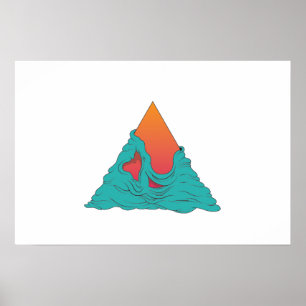 Poster Triangle de coucher de soleil Grime