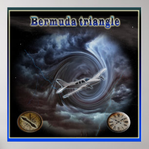 Poster triangle des Bermudes