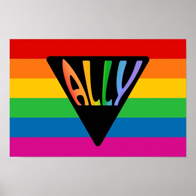 Poster Triangle Gay Ally (Devant)