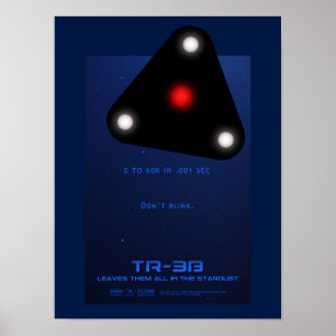 Poster Triangle noir TR-3B UFO