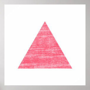 Poster Triangle rose emboutie par double