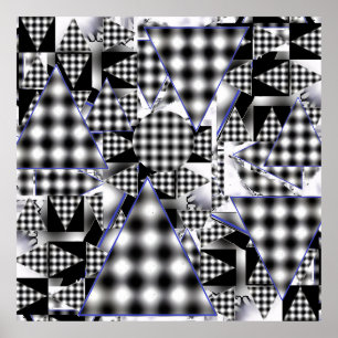 Poster Triangles Magiques Trois 2-D