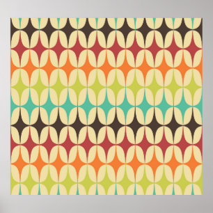 Poster Triangles rétro : retour arrière Motif géométrique