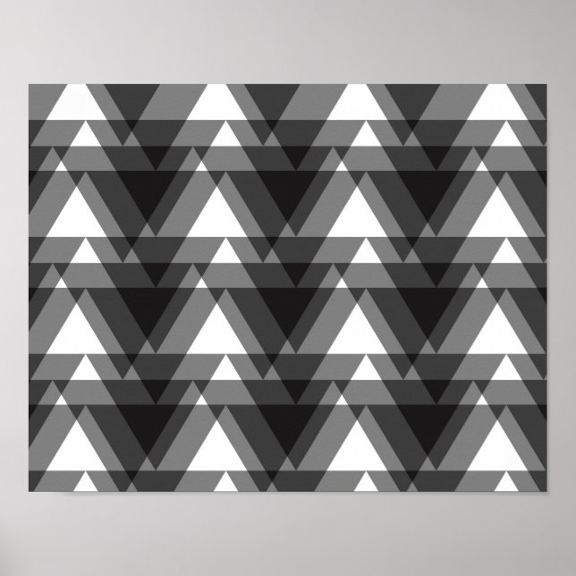 Poster Triangles transparents simples, modernes, urbains, (Devant)