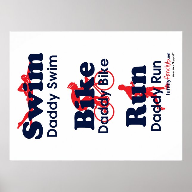 Poster Triathlon Daddy (Devant)