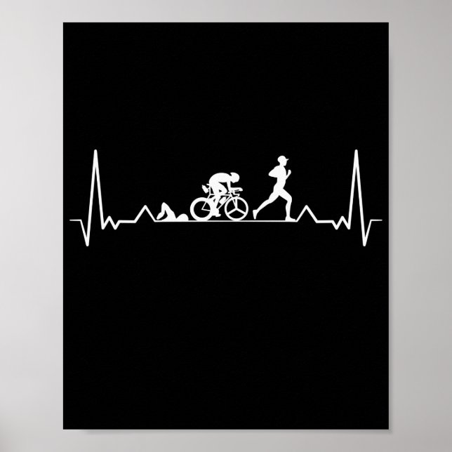 Poster Triathlon Heartbeat (Devant)