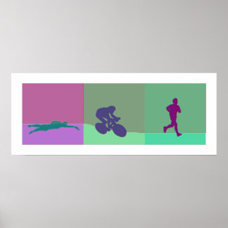 Poster Triathlon Triptyque