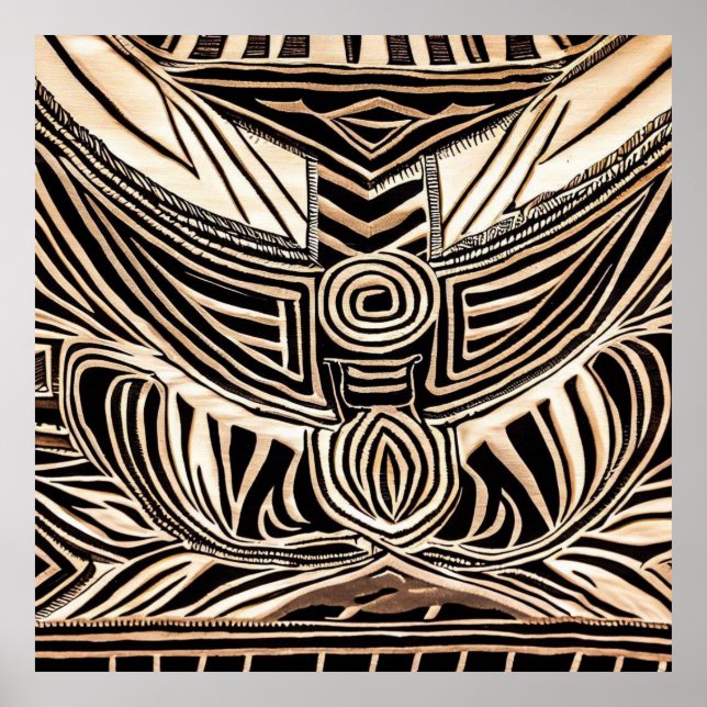 POSTER TRIBAL AFRICAIN (Devant)