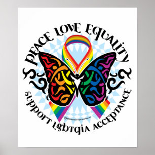 Poster Tribal de papillon de LGBTQIA