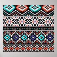 Tribal Navajo rétro : Géométrique Sans Seamless.