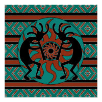 Tribal Turquoise Sud-Ouest Sun Kokopelli