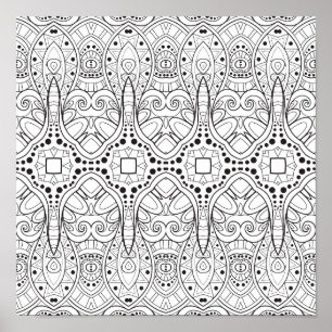 Poster Tribal Zendoodle Design 2