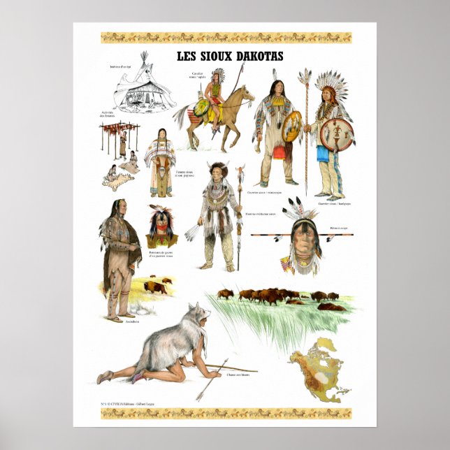 Poster Tribu des sioux Dakota (Devant)