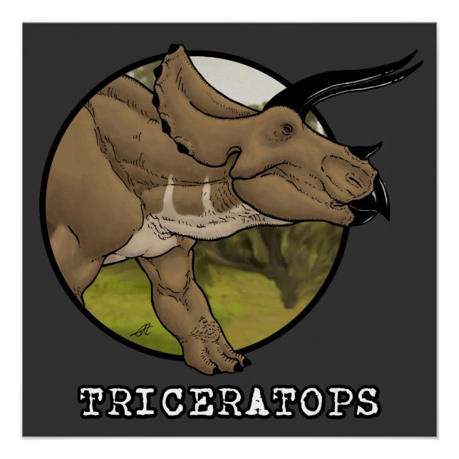 Poster Tricératops (Devant)